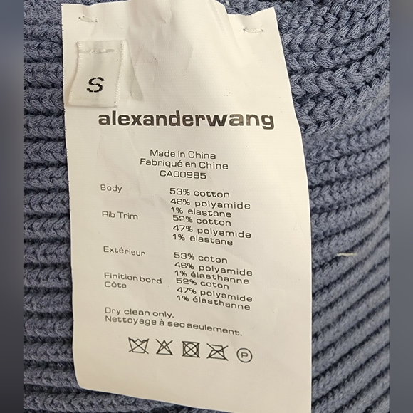 NWT Alexander Wang Blue Knit Shrug - Picture 6 of 8